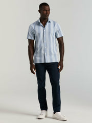Multi Tonal Vertical Stripe Shirt -  Perry Ellis discount