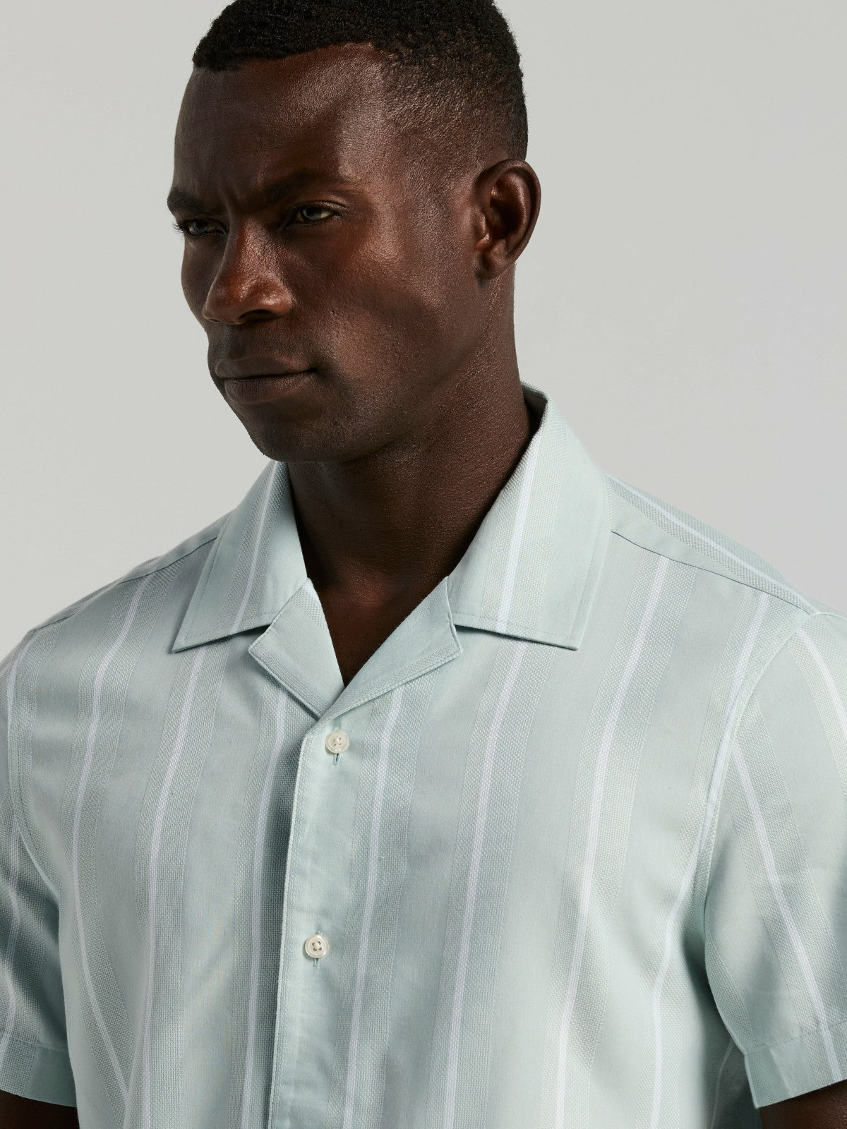 EcoVero™ Striped Camp Collar Shirt -  Perry Ellis sale