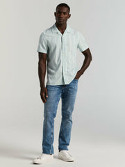 EcoVero™ Striped Camp Collar Shirt -  Perry Ellis sale