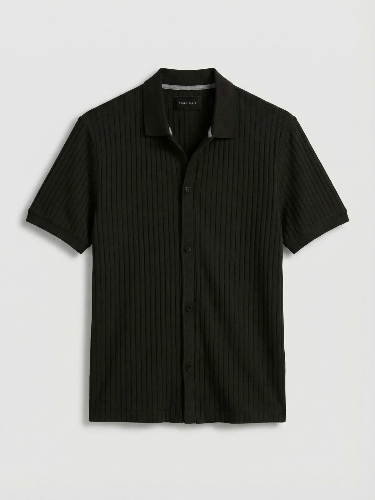 Ribbed Button Front Knit -  Perry Ellis on sale