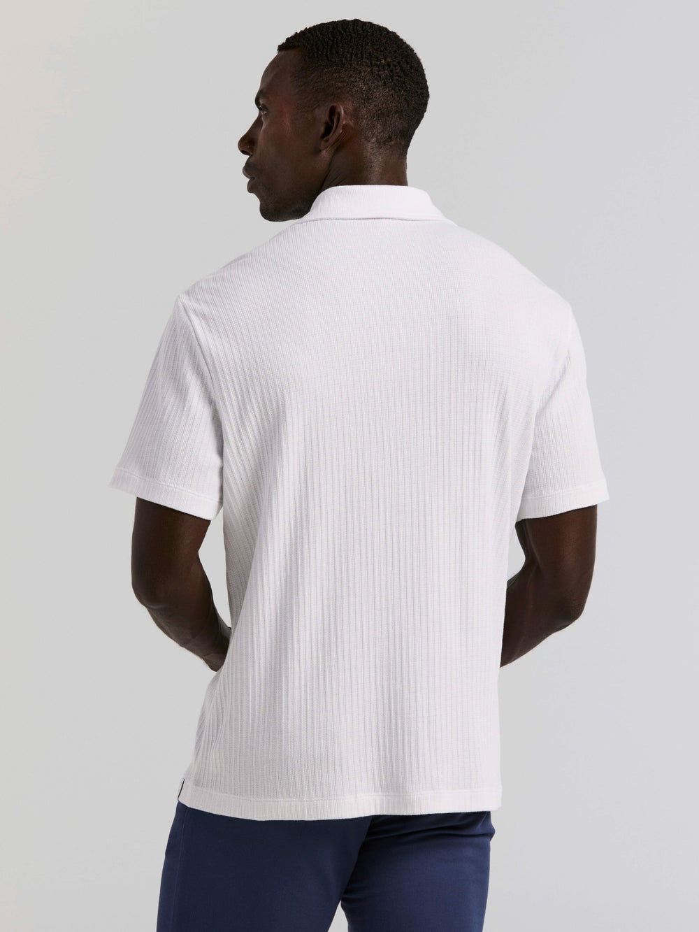 Vertical Stripe Jacquard Button Front Knit -  Perry Ellis online