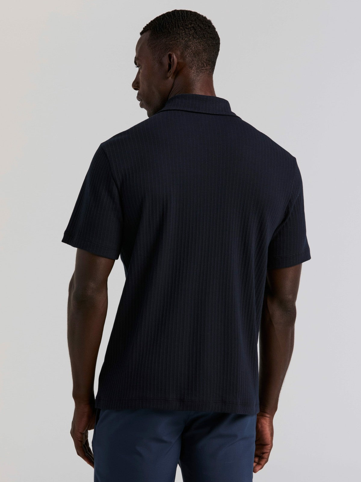 Vertical Stripe Jacquard Button Front Knit -  Perry Ellis online