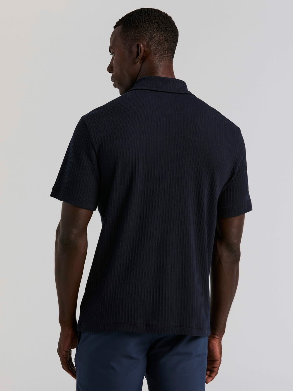 Vertical Stripe Jacquard Button Front Knit -  Perry Ellis online