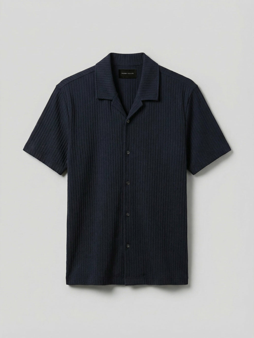 Vertical Stripe Jacquard Button Front Knit -  Perry Ellis online