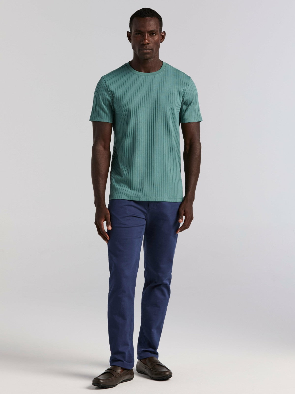 Ribbed Crew Neck Tee -  Perry Ellis online