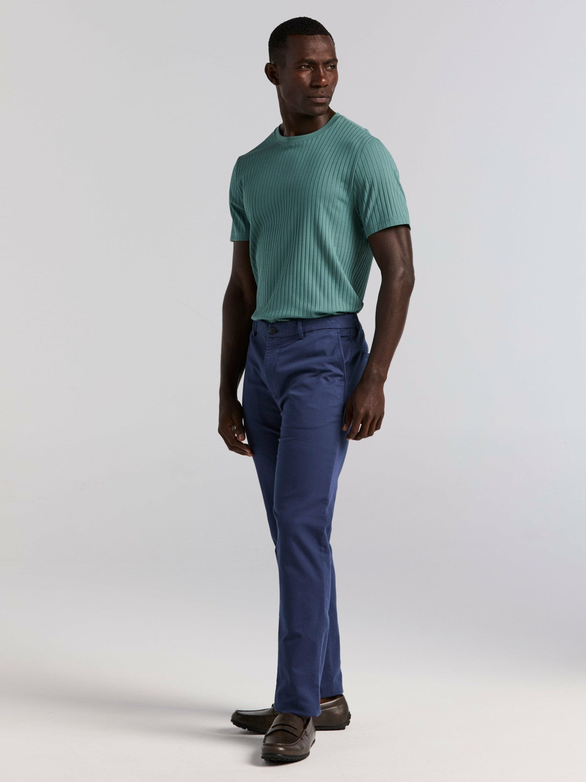Ribbed Crew Neck Tee -  Perry Ellis online