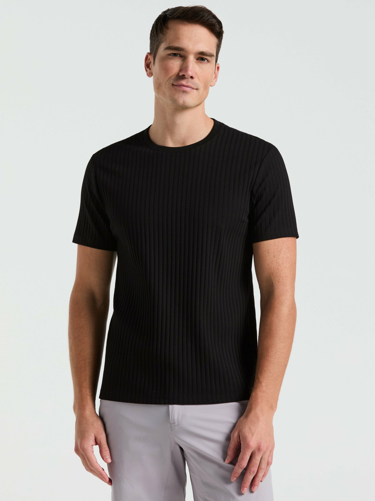 Ribbed Crew Neck Tee -  Perry Ellis online