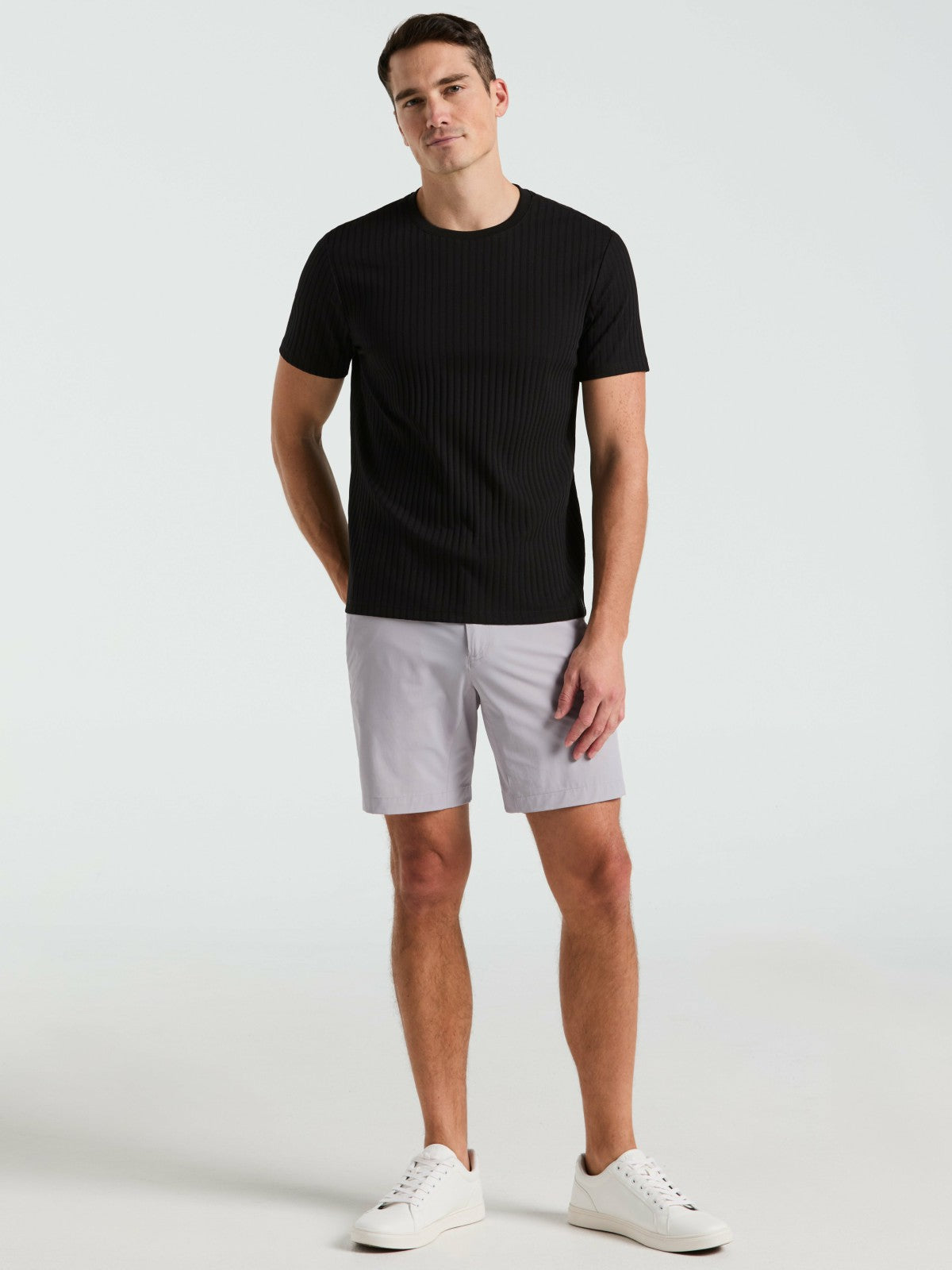 Ribbed Crew Neck Tee -  Perry Ellis online