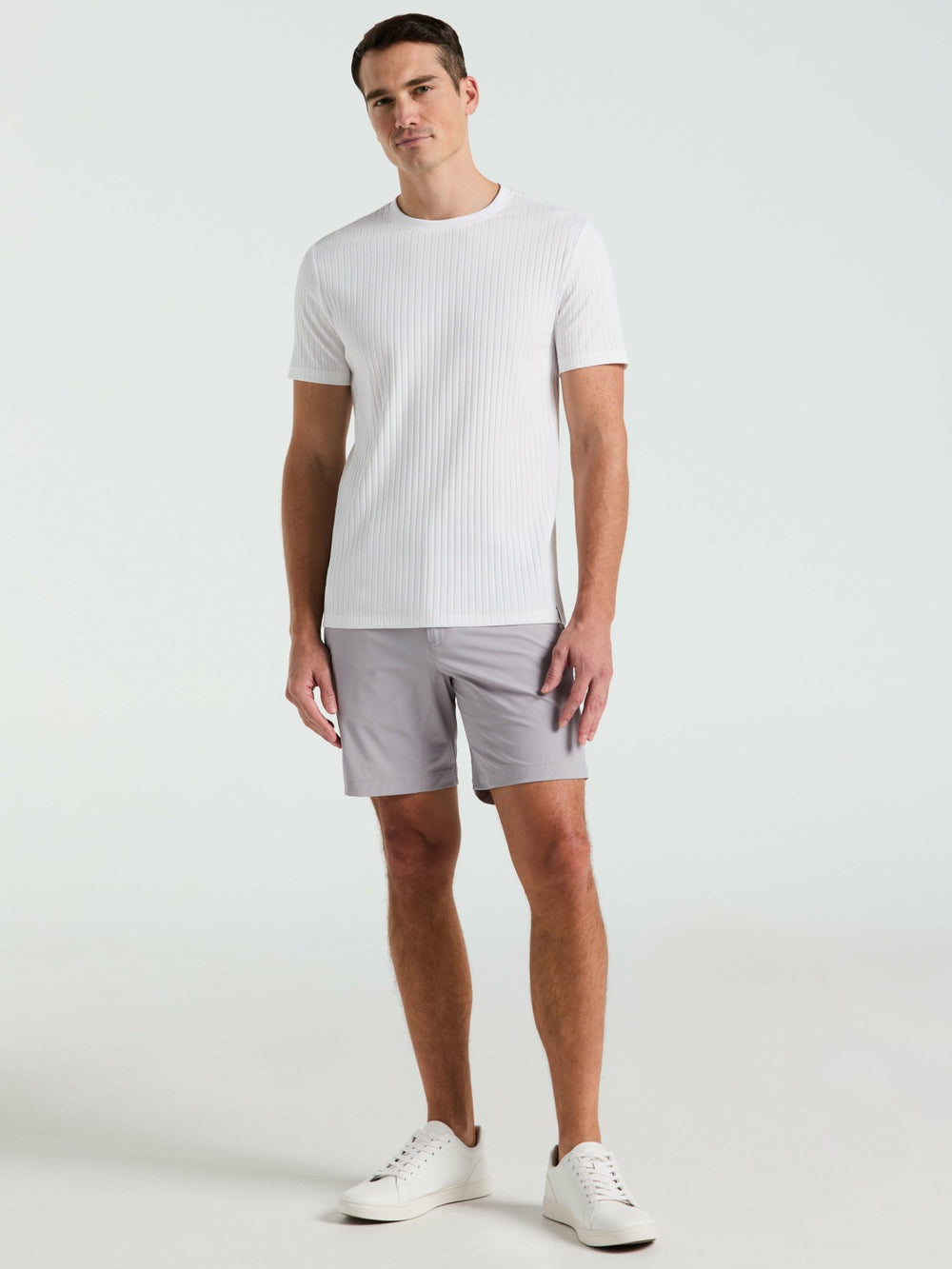 Ribbed Crew Neck Tee -  Perry Ellis online