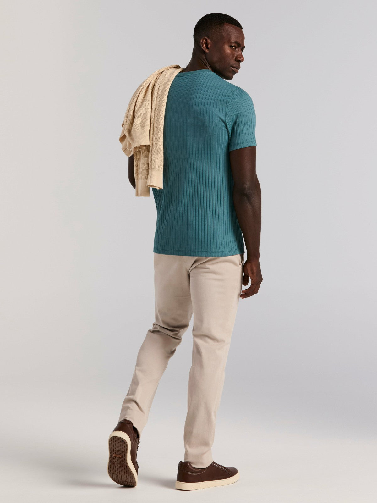 Ribbed Crew Neck Tee -  Perry Ellis online