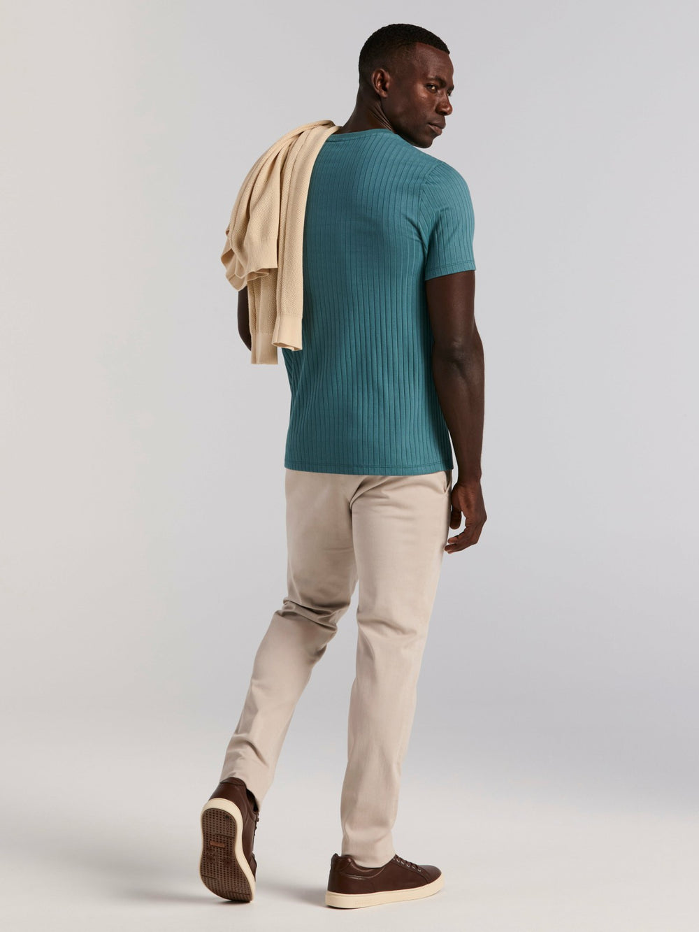 Ribbed Crew Neck Tee -  Perry Ellis online