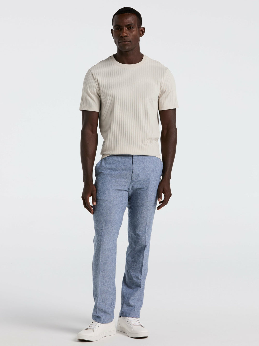 Ribbed Crew Neck Tee -  Perry Ellis online