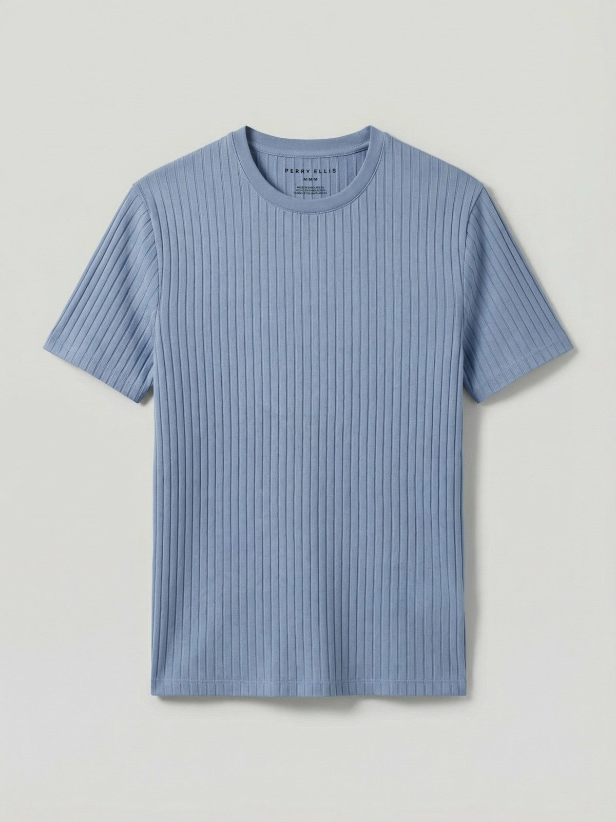 Ribbed Crew Neck Tee -  Perry Ellis online