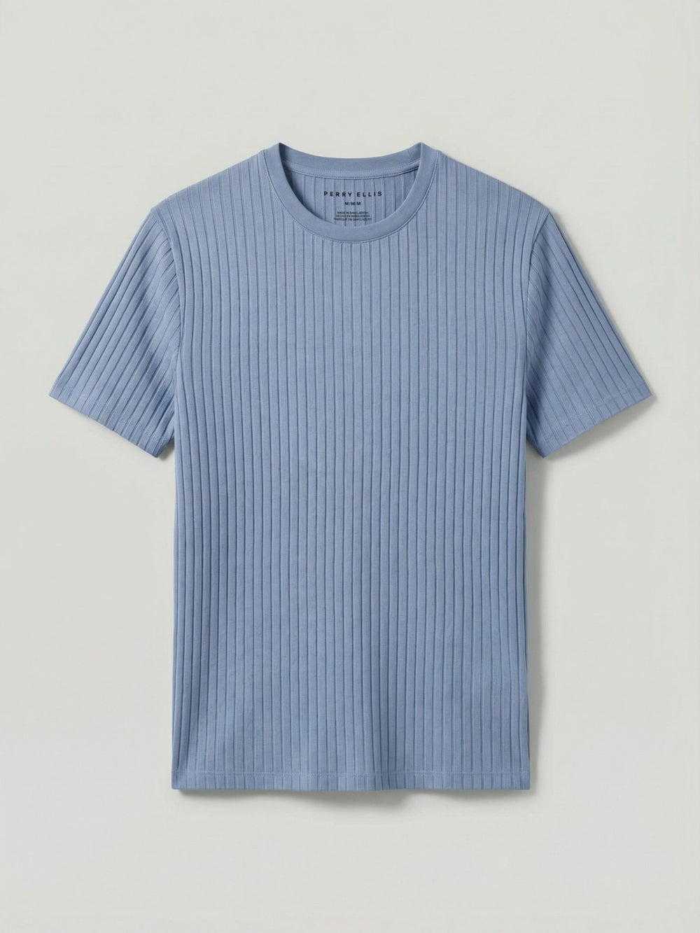 Ribbed Crew Neck Tee -  Perry Ellis online