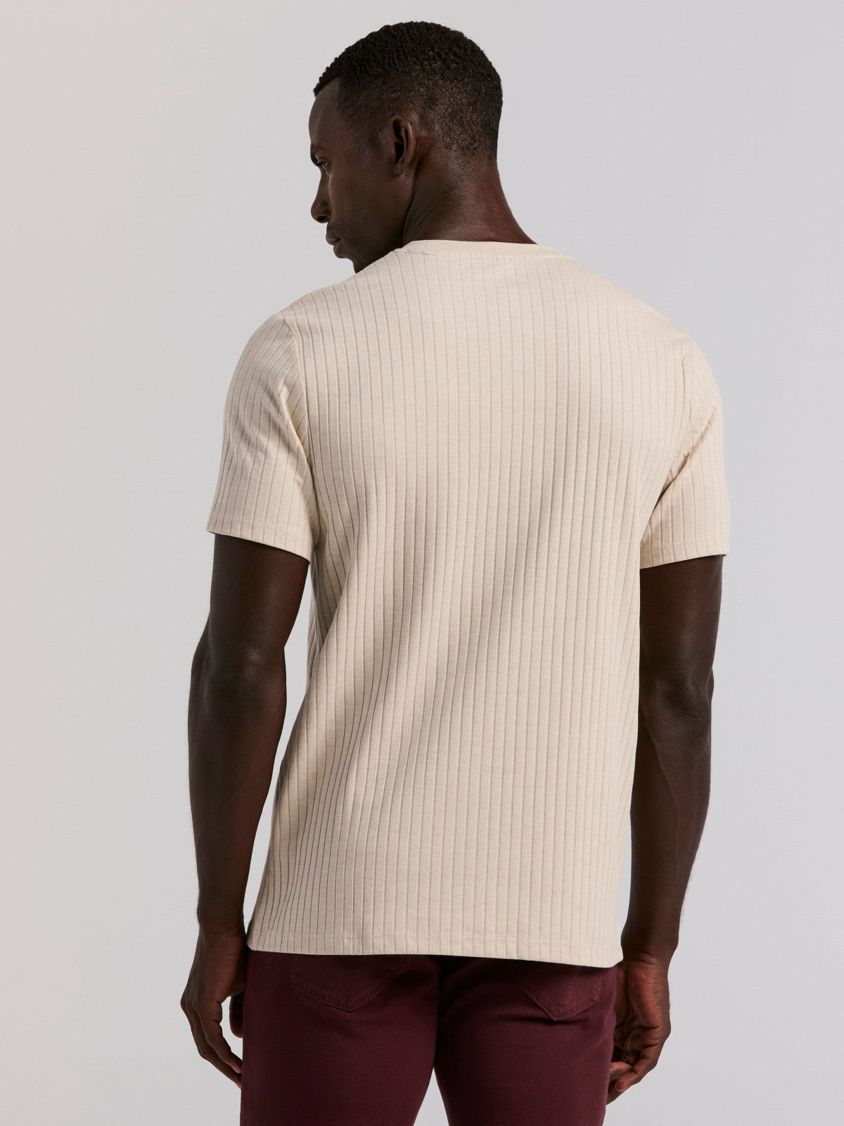 Ribbed Crew Neck Tee -  Perry Ellis online