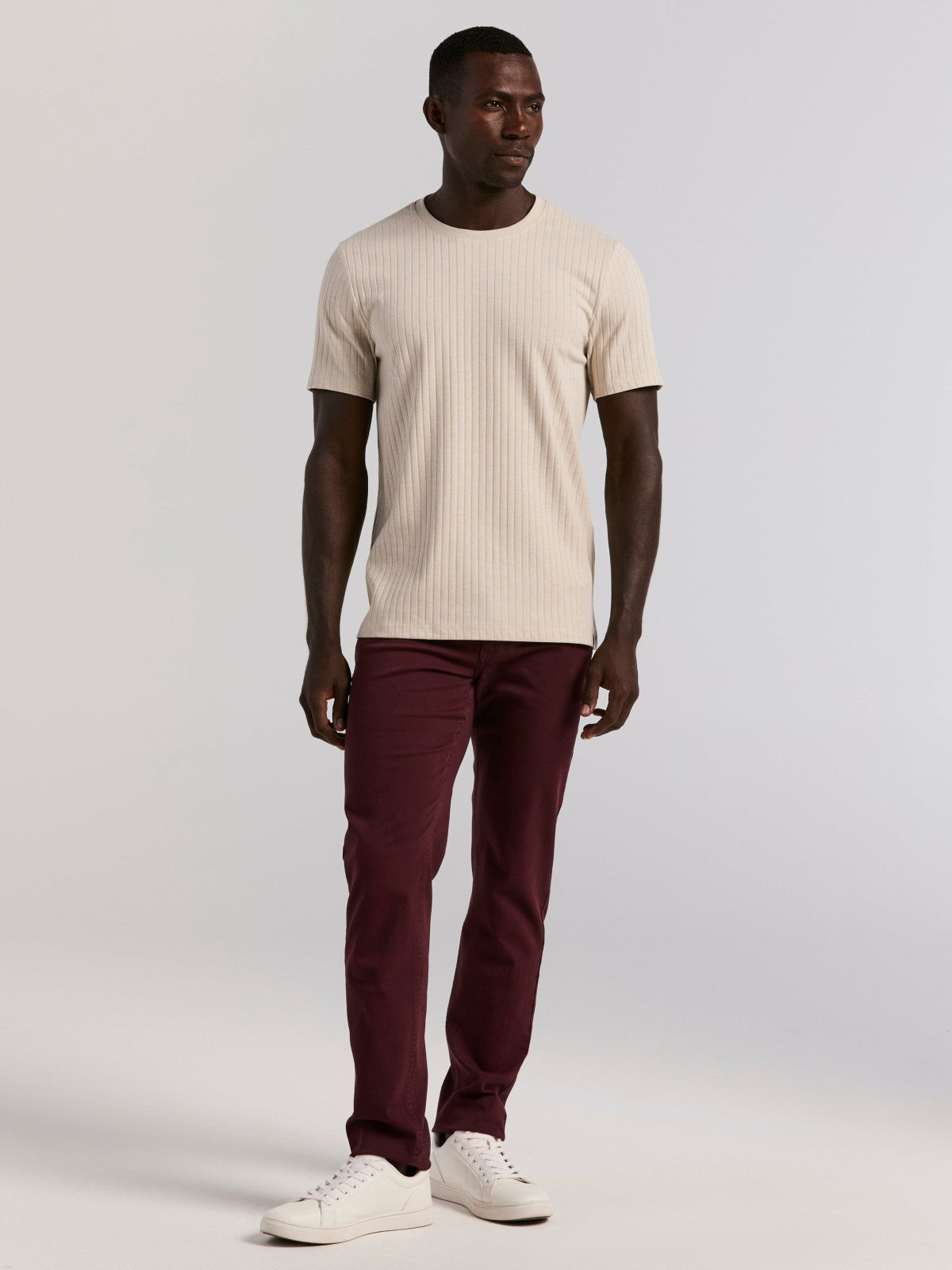 Ribbed Crew Neck Tee -  Perry Ellis online