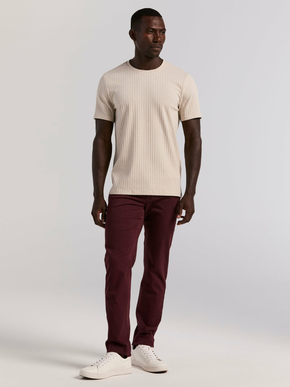 Ribbed Crew Neck Tee -  Perry Ellis online