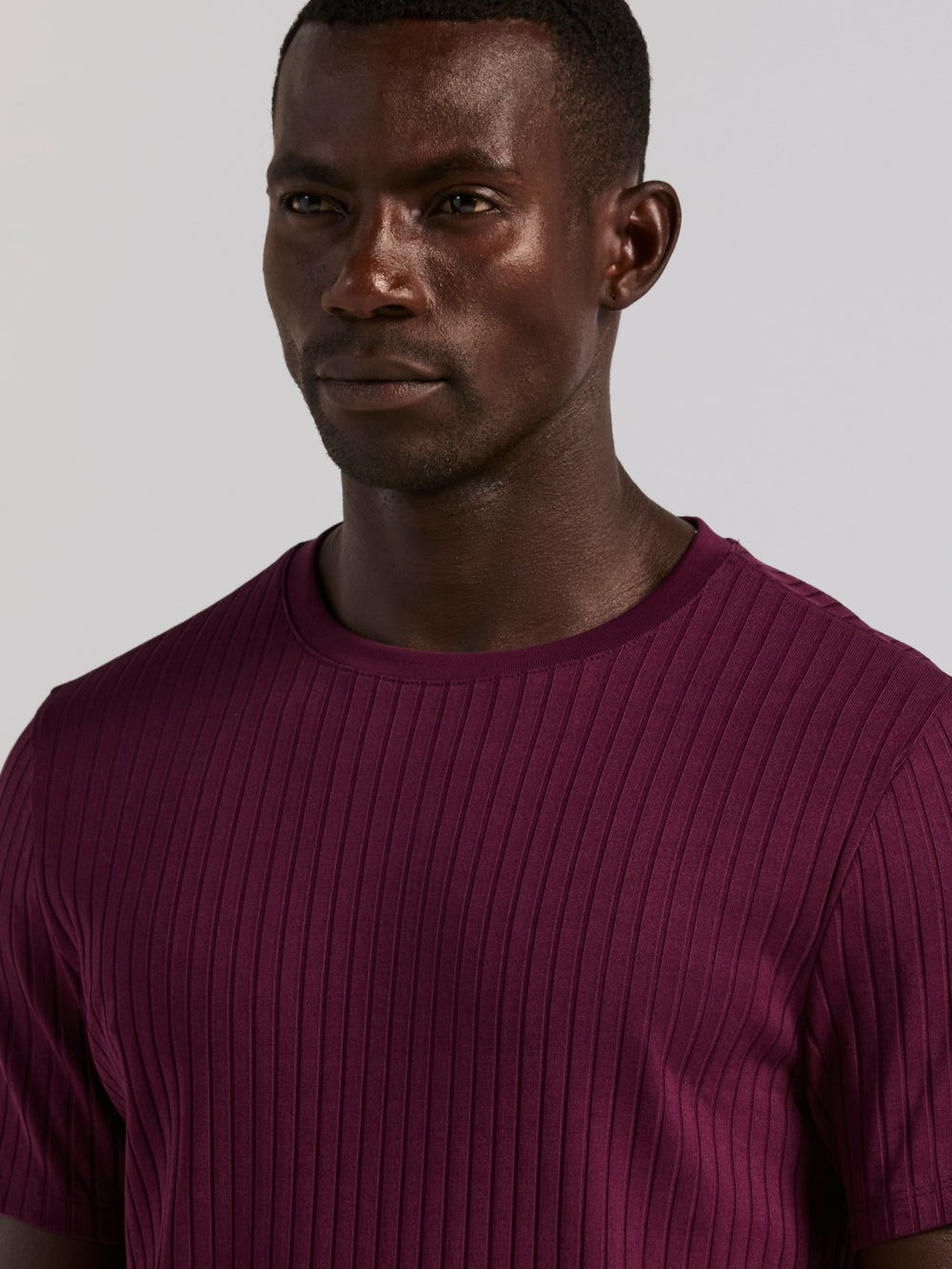 Ribbed Crew Neck Tee -  Perry Ellis online