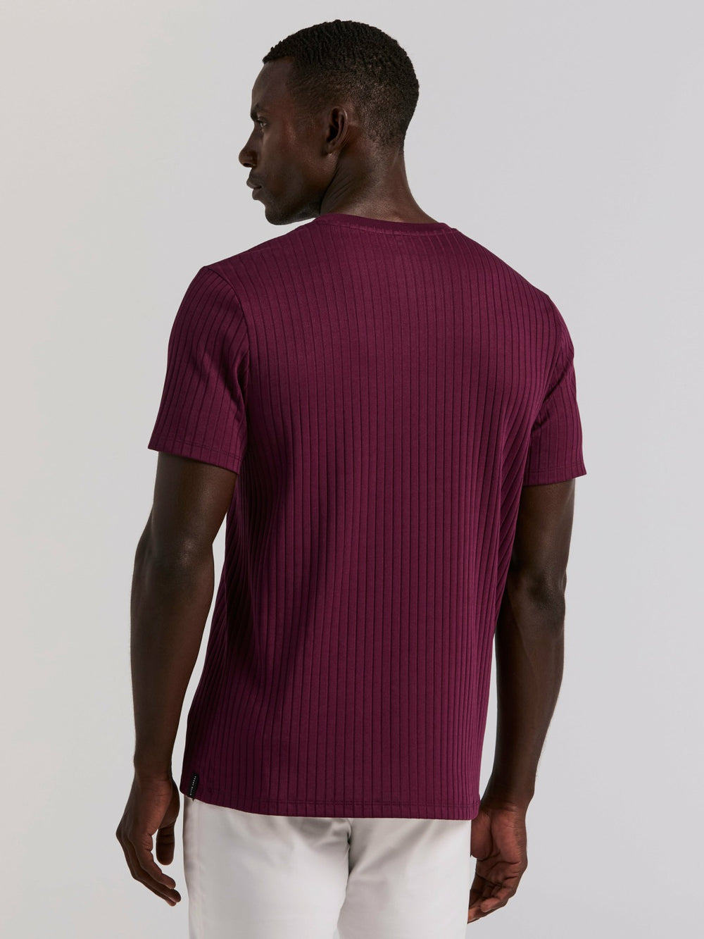 Ribbed Crew Neck Tee -  Perry Ellis online