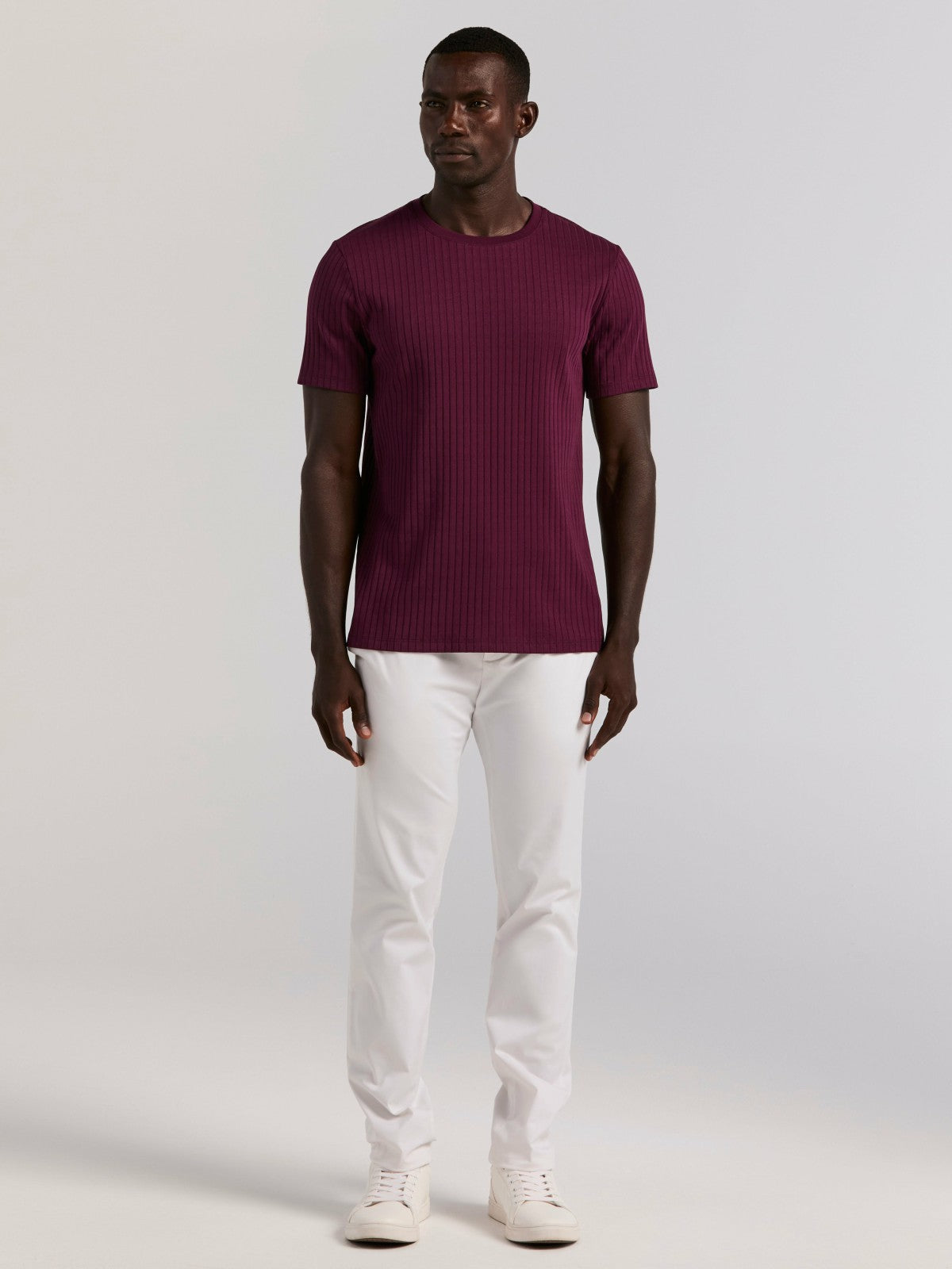 Ribbed Crew Neck Tee -  Perry Ellis online