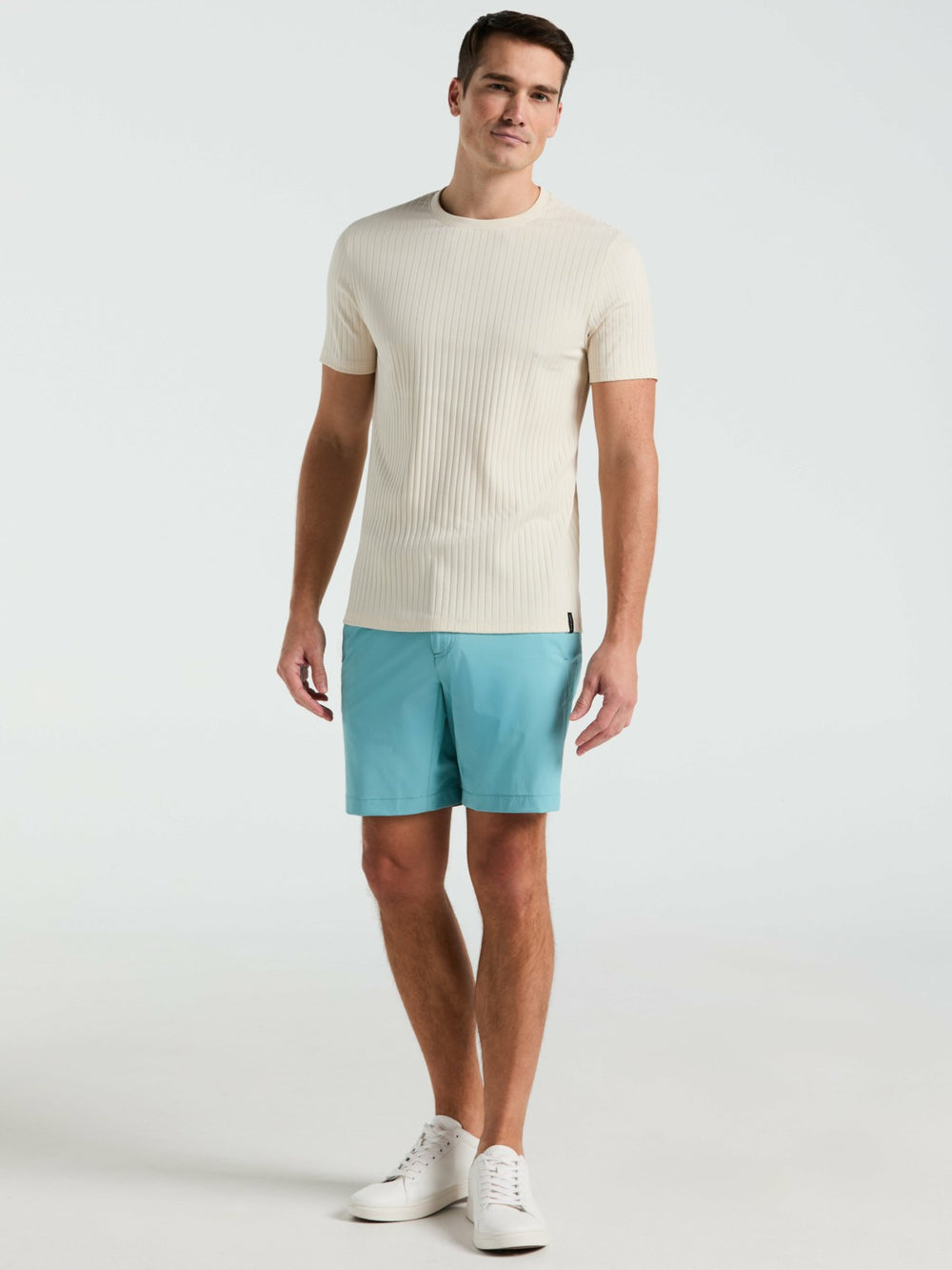 Ribbed Crew Neck Tee -  Perry Ellis online