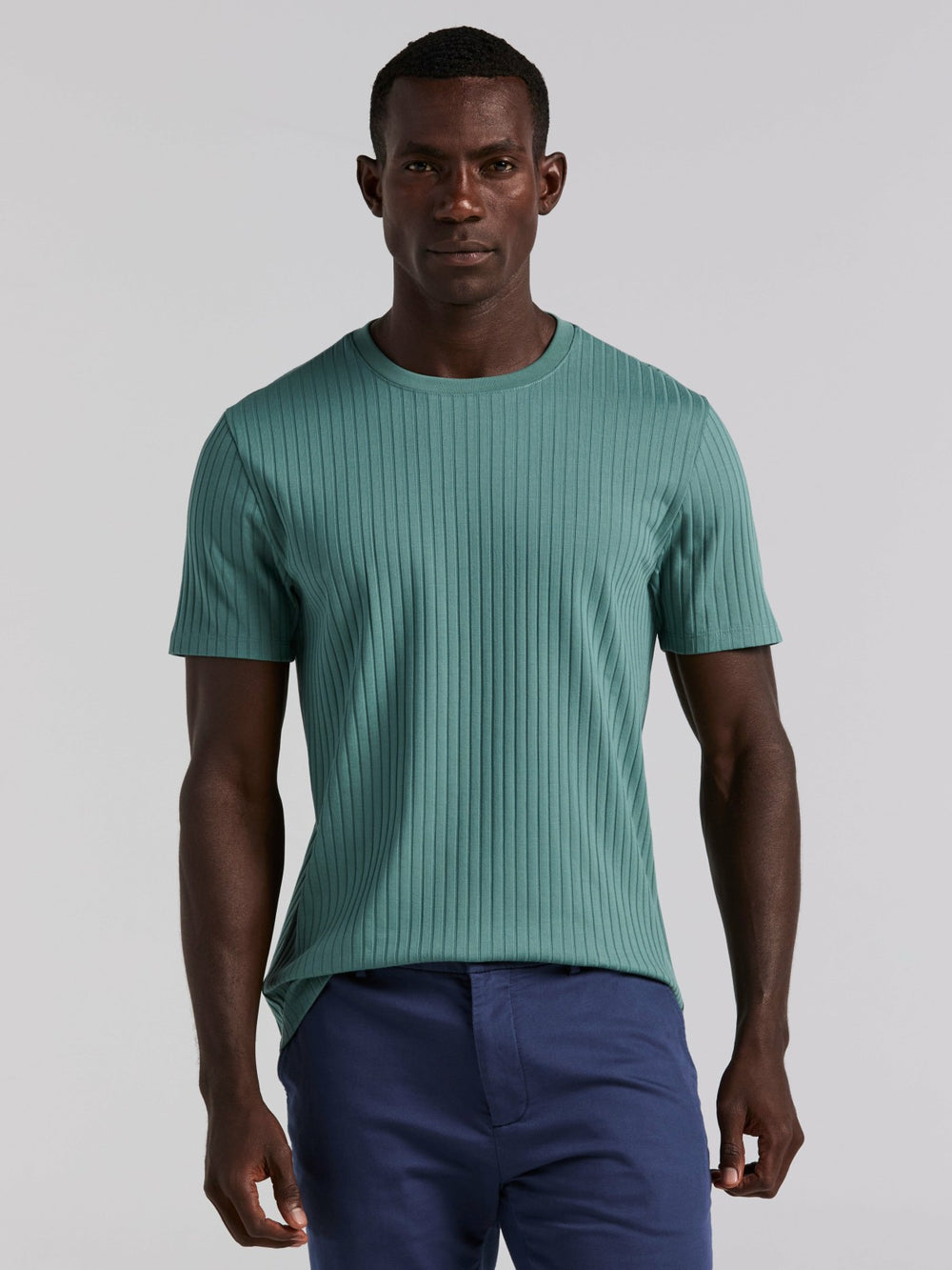 Ribbed Crew Neck Tee -  Perry Ellis online