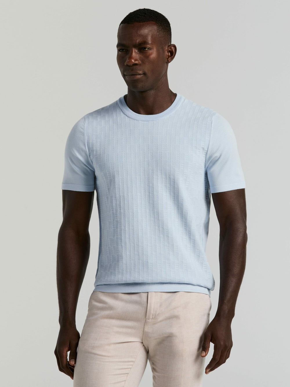 Geometric Textured Sweater Tee -  Perry Ellis near me