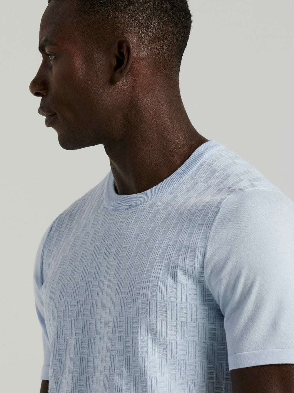 Geometric Textured Sweater Tee -  Perry Ellis near me
