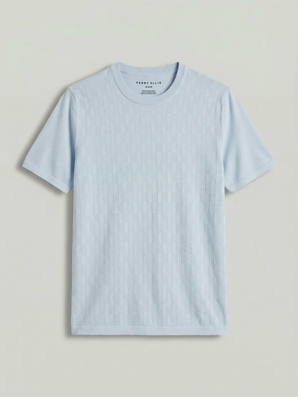 Geometric Textured Sweater Tee -  Perry Ellis near me