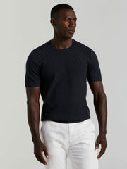 Geometric Textured Sweater Tee -  Perry Ellis near me