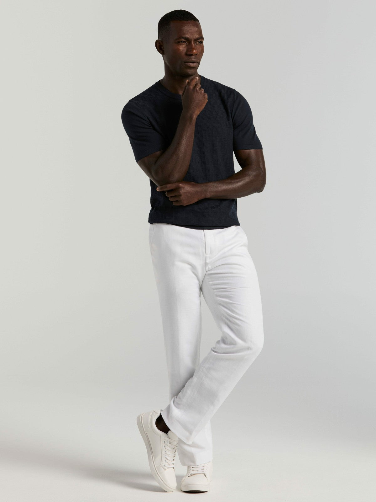 Geometric Textured Sweater Tee -  Perry Ellis near me