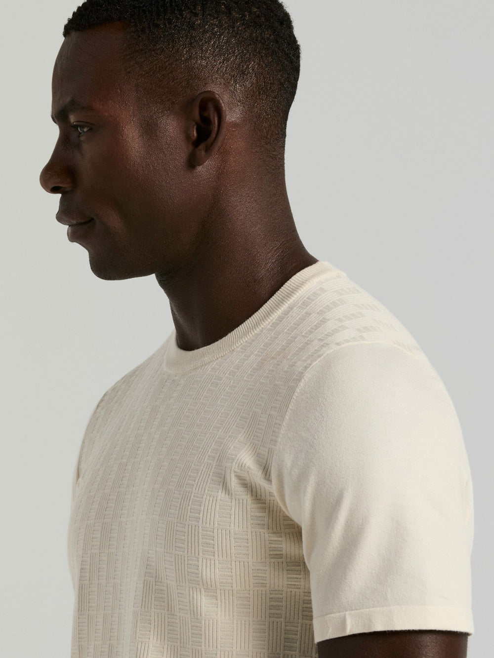 Geometric Textured Sweater Tee -  Perry Ellis near me