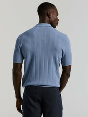 Mesh Stripe Sweater Polo -  Perry Ellis US