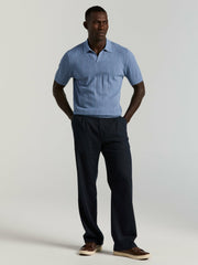 Mesh Stripe Sweater Polo -  Perry Ellis US