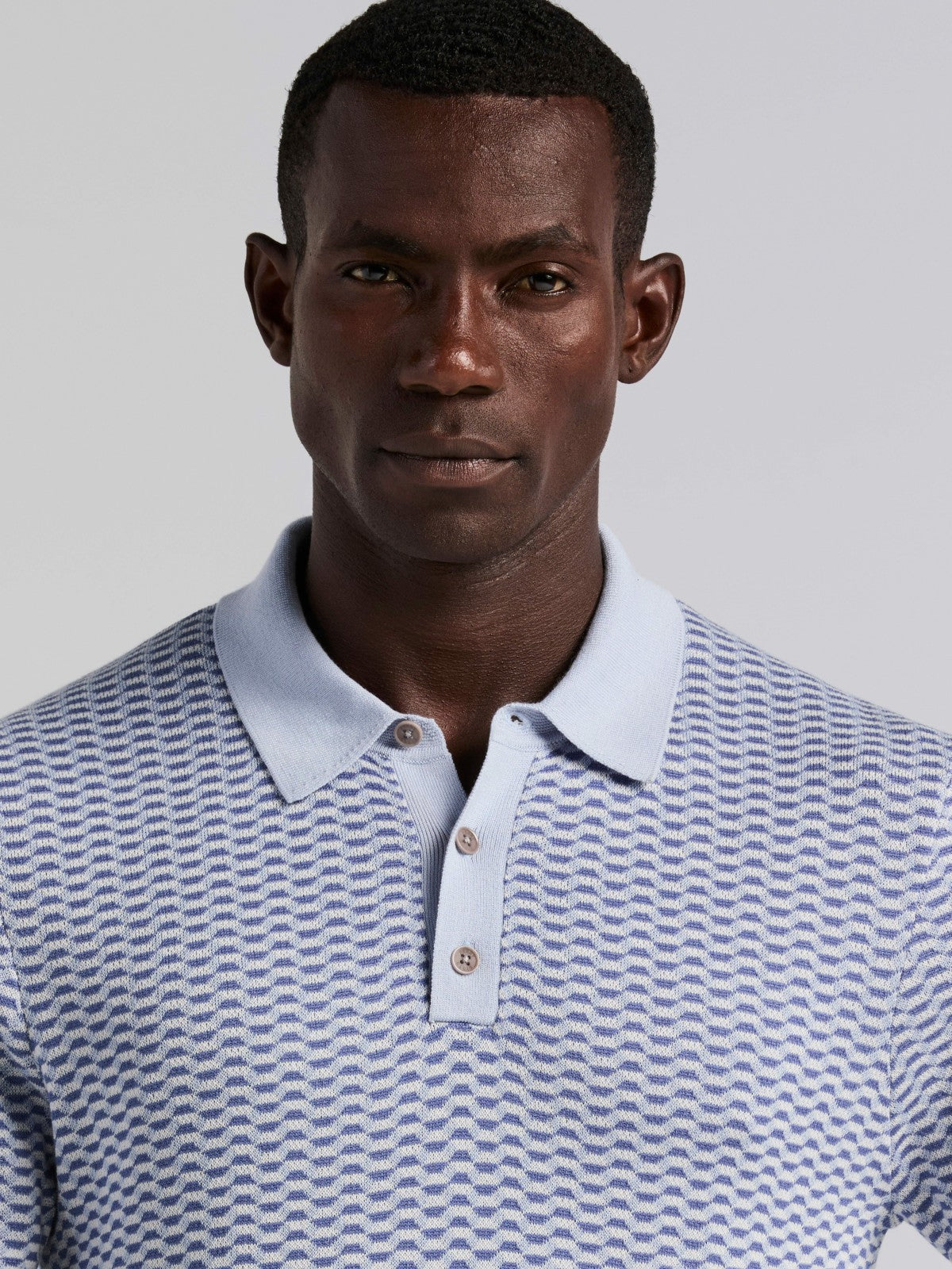 Cotton Modal Geo Polo Sweater -  Perry Ellis near me