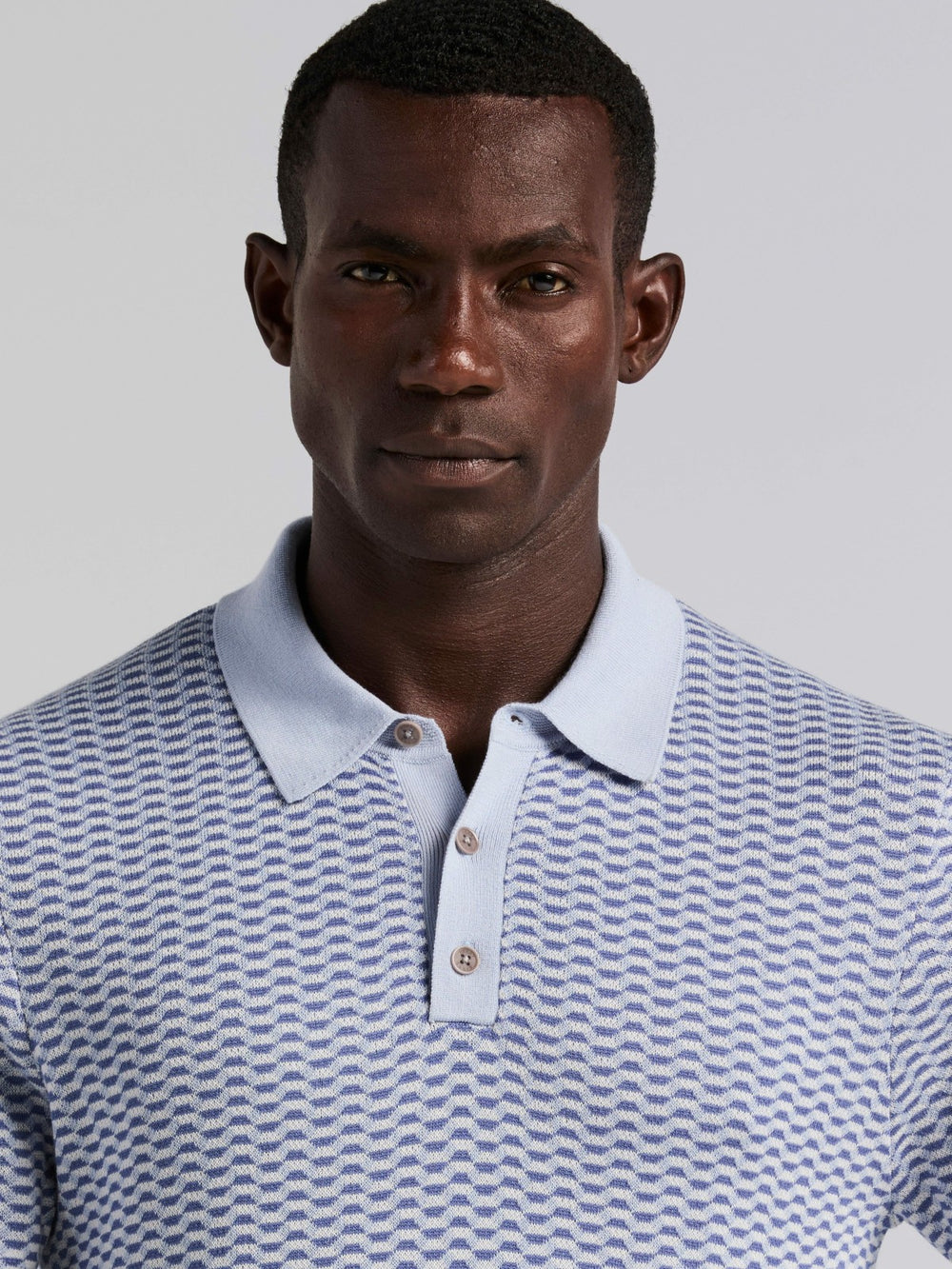Cotton Modal Geo Polo Sweater -  Perry Ellis near me