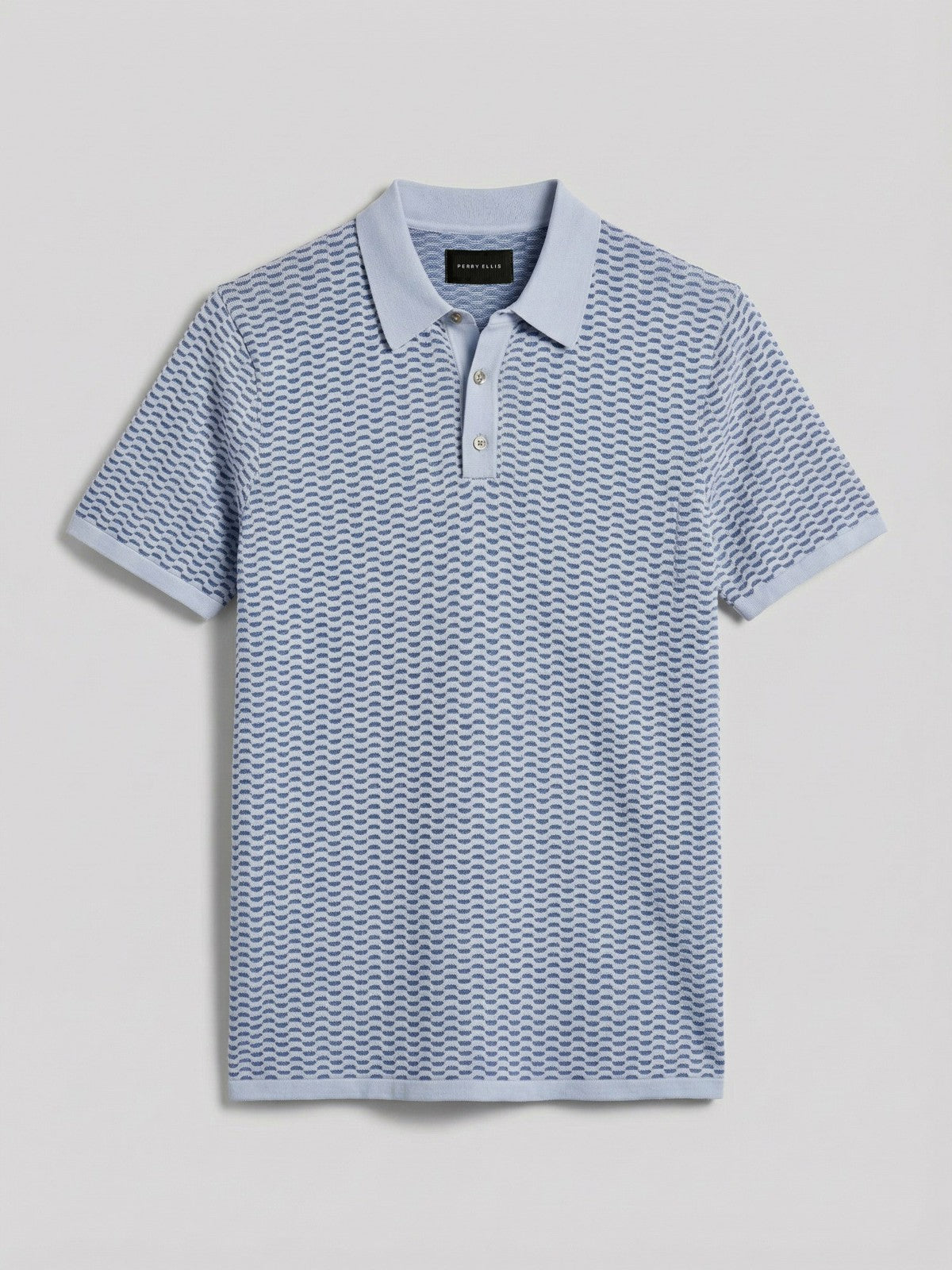 Cotton Modal Geo Polo Sweater -  Perry Ellis near me