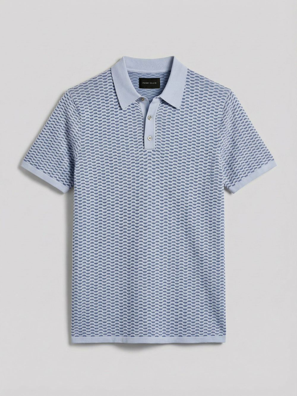 Cotton Modal Geo Polo Sweater -  Perry Ellis near me
