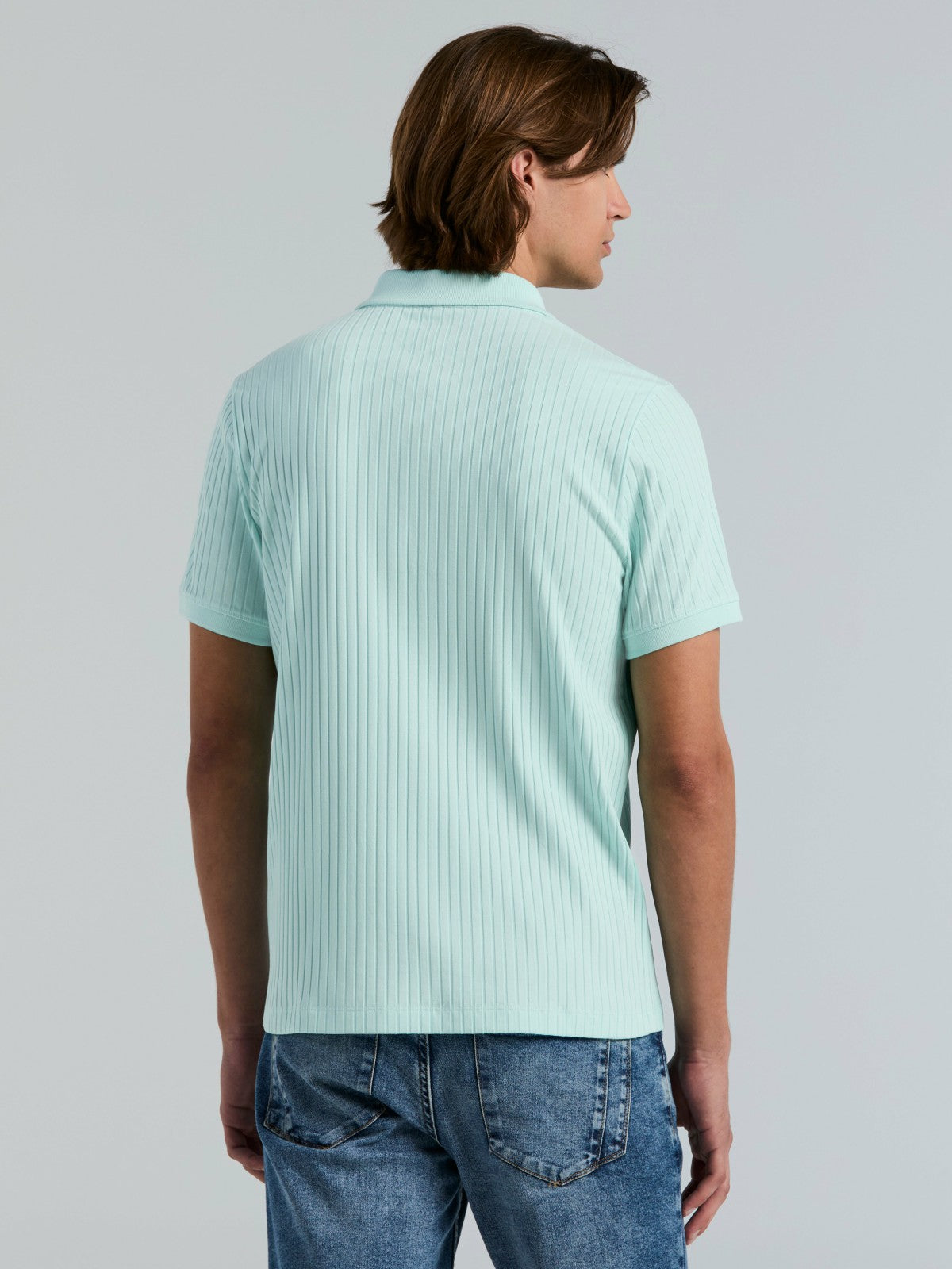 Quarter Zip Ribbed Polo -  Perry Ellis online