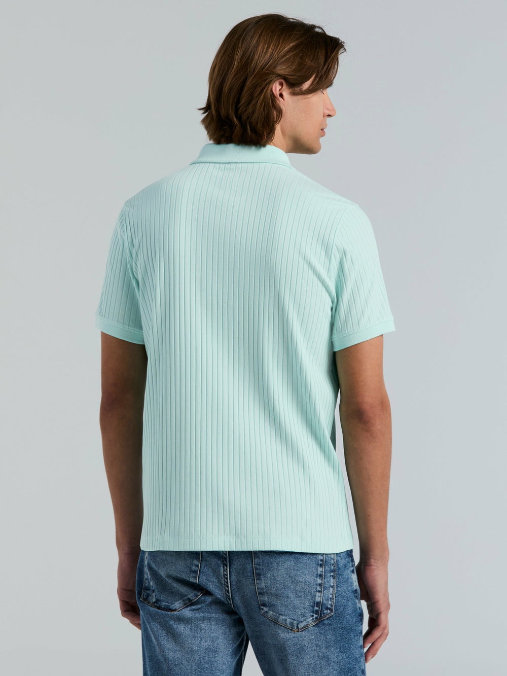 Quarter Zip Ribbed Polo -  Perry Ellis online