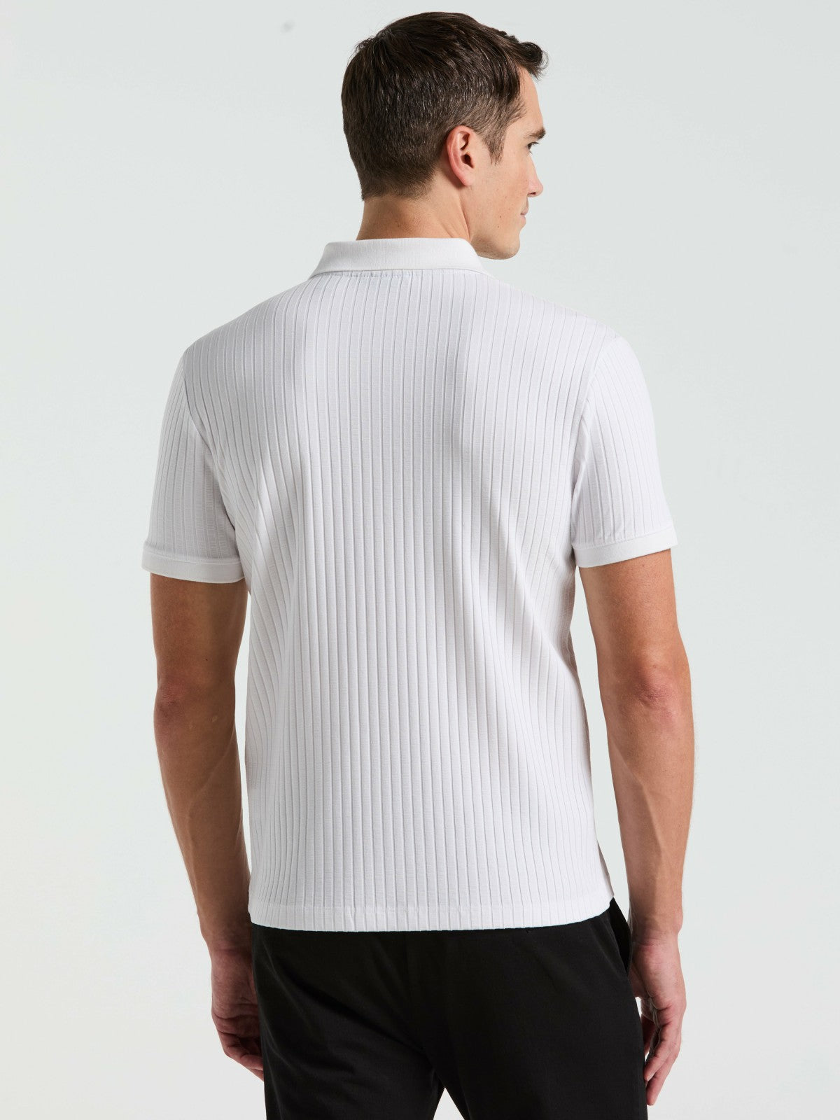 Quarter Zip Ribbed Polo -  Perry Ellis online