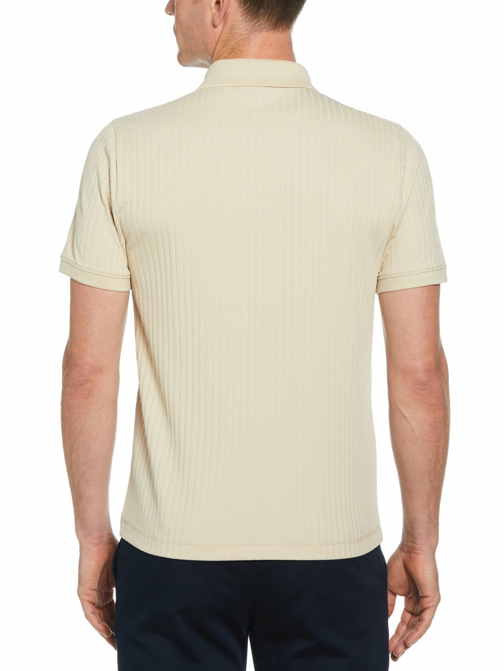 Quarter Zip Ribbed Polo -  Perry Ellis online
