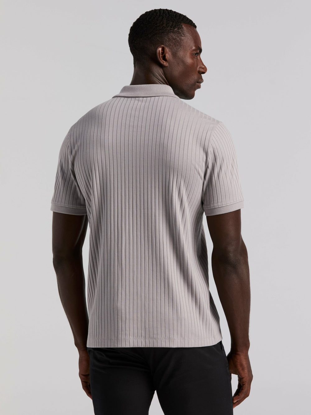 Quarter Zip Ribbed Polo -  Perry Ellis online