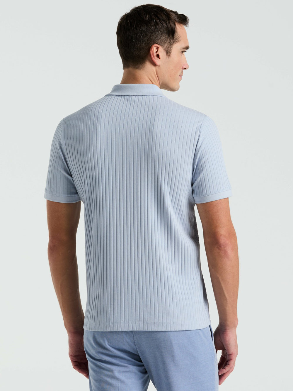 Quarter Zip Ribbed Polo -  Perry Ellis online