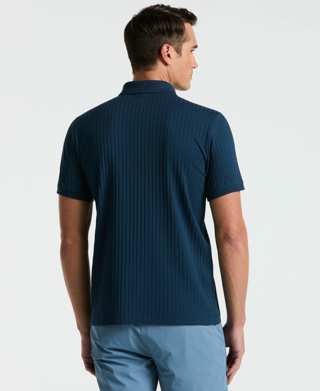 Quarter Zip Ribbed Polo -  Perry Ellis online