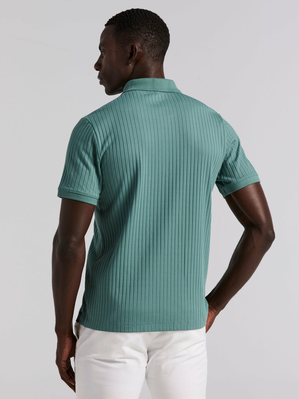 Quarter Zip Ribbed Polo -  Perry Ellis online