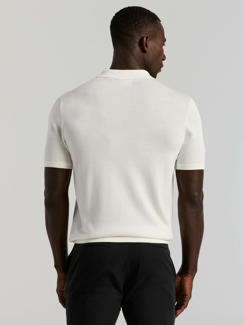 Cotton Modal Striped Zip Sweater Polo -  Perry Ellis discount