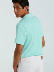 Geometric Jacquard Polo Shirt -  Perry Ellis US