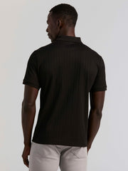 Variegated Vertical Ribbed Zip Polo -  Perry Ellis near me