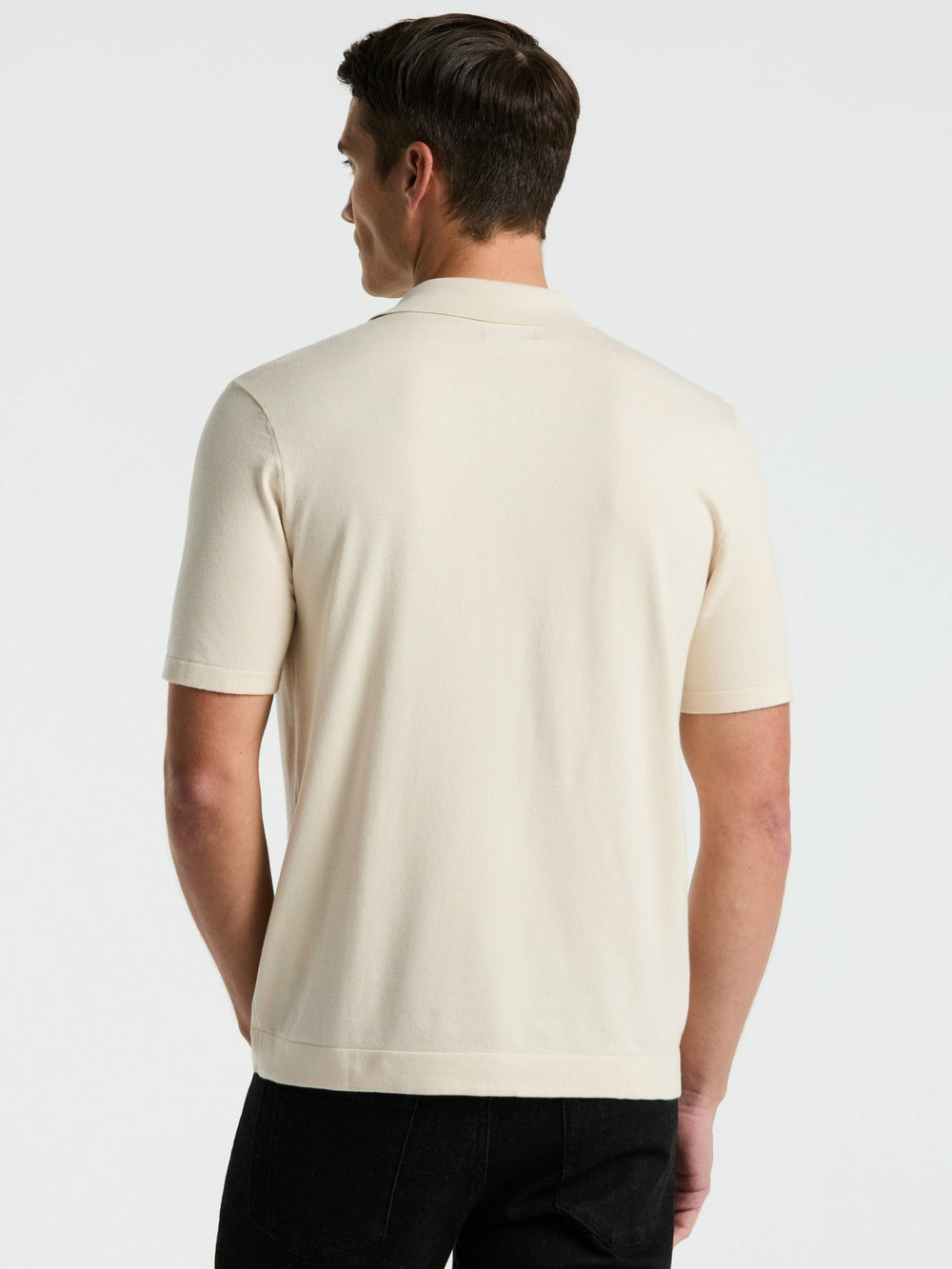 Tech Knit Open Collar Sweater Polo -  Perry Ellis sale